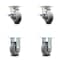 Service Caster 5 Inch Kingpinless Thermoplastic Rubber Wheel Caster Brakes 2 Rigid SCC, 2PK SCC-KP30S520-TPRRD-SLB-2-R-2 - alternate 3